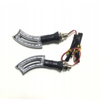 Kierunkowskazy motocyklowe LED 013 - 11cm, komplet 2 szt., 12V i gwint M10