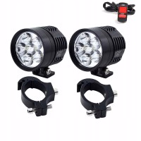 Halogeny motocyklowe(soczewkowe) MK-L6X - 2x LED 60W, 6000LM i IP67