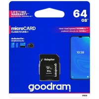 Karta SD 64GB - Karta pamięci micro SD GOODRAM HC CLASS 10 - MKING.pl