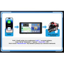 MKT33 rejestrator motocyklowy - CarPlay, Android Auto i 2 kamery Full HD