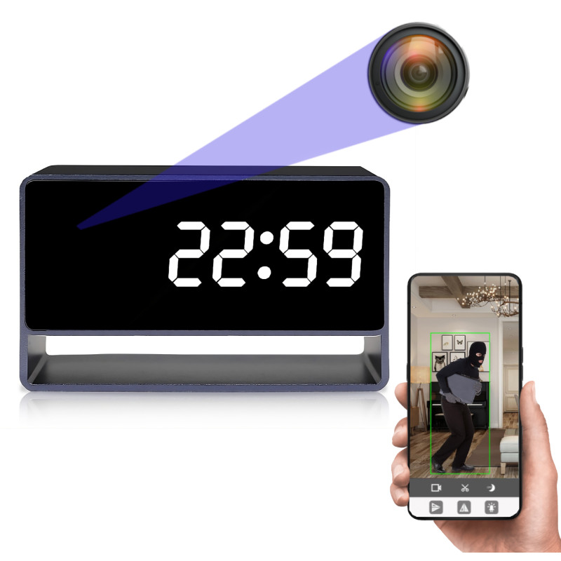 MK203 ukryta kamera w zegarze - tryb nocny, Lookcam i microSD 128GB