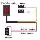 Uniwersalny wyświetlacz biegów w czerwonym kolorze - zakres 1-6 i prosty montaż
