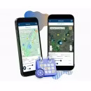 Lokalizator GPS dla psa i kota - alarm strefy 21 dni MKX20 PET kwiecisty