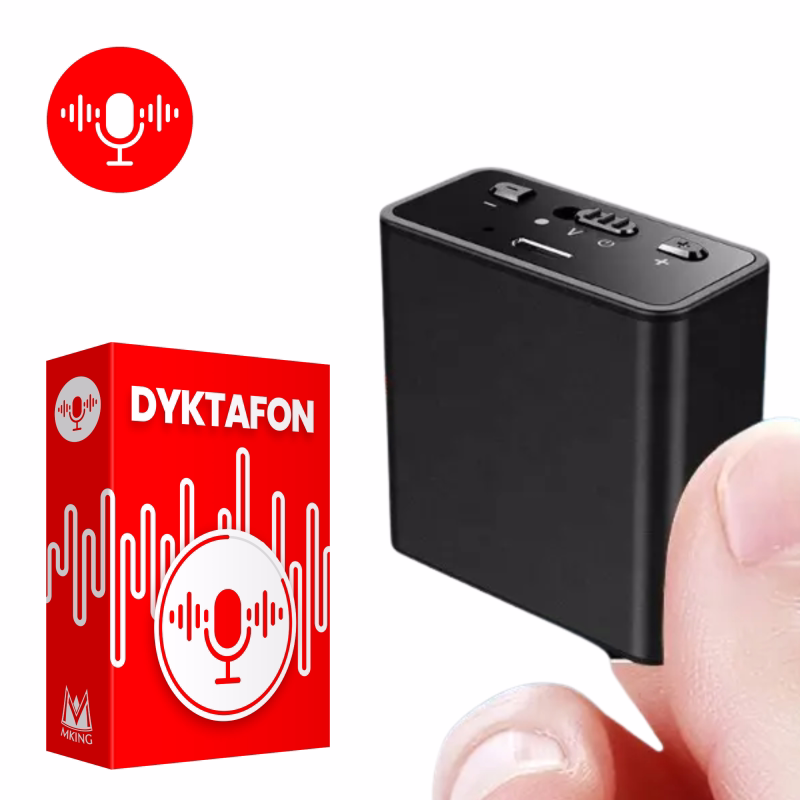 Dyktafon szpiegowski MK-Q65 - 200 godzin nagrywania i 16GB pamięci