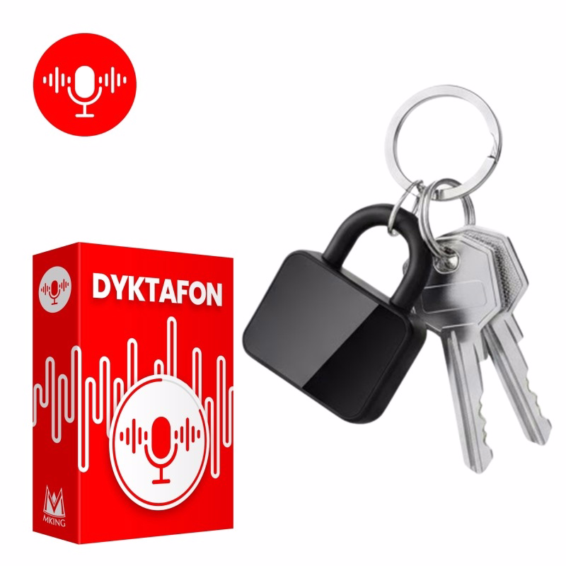 MK-Q11 ukryty dyktafon w breloku - 8GB, 90h nagrań i 30 dni czuwania