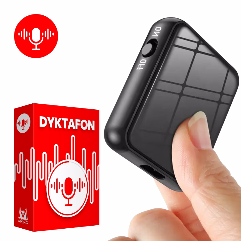 MK-ZD46 - mini dyktafon 8GB z detekcją głosu i mikrofonem do 10m