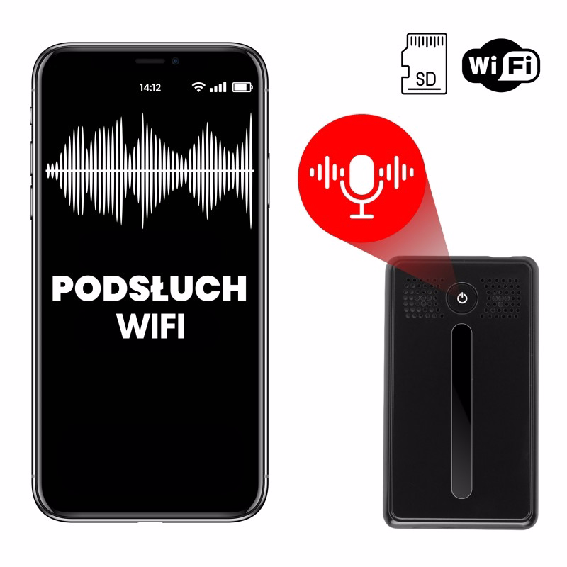 MKAR02 podsłuch WiFi - 40h pracy ciągłej, 3000mAh i karta do 128GB