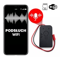 Dyktafon WiFi (podsłuch) MKAR09 - magnes, microSD 128GB i do 18 miesięcy czuwania