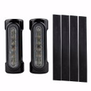 Kierunkowskazy LED na gmole - czarne, DRL, 12 diod i komplet 2 szt.