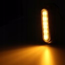 Kierunkowskazy LED na gmole - czarne, DRL, 12 diod i komplet 2 szt.