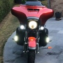 Kierunkowskazy LED na gmole - czarne, DRL, 12 diod i komplet 2 szt.