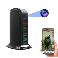 Ukryta kamera WiFi w ładowarce 5xUSB - Full HD, podgląd i detekcja ruchu