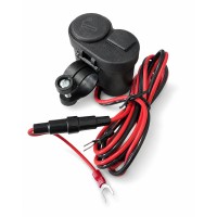 Ładowarka motocyklowa USB 12-24V z gniazdem zapalniczki MKYF-122