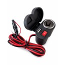 Ładowarka motocyklowa USB 12-24V z gniazdem zapalniczki MKYF-122