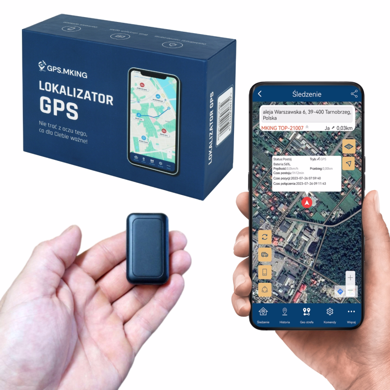 Lokalizator GPS - lokalizator z podsłuchem, posiada magnes do mocowania - MKING.pl