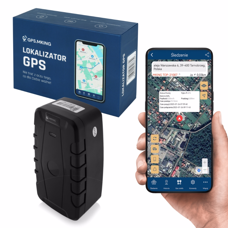 Lokalizator GPS MK76C 4G: magnesy, 20000 mAh, 240 dni pracy, czujnik oderwania