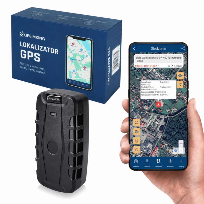 Lokalizator GPS MK76B 4G: magnesy, 10000 mAh, 120 dni pracy, czujnik oderwania