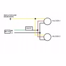 Halogeny motocyklowe LED U7 CREE komplet 2szt czarne biały ring 3000LM