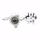 Halogeny motocyklowe LED U7 CREE komplet 2szt srebrne biały ring 3000LM