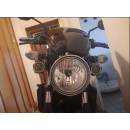 Halogeny motocyklowe LED U7 CREE komplet 2szt srebrne biały ring 3000LM