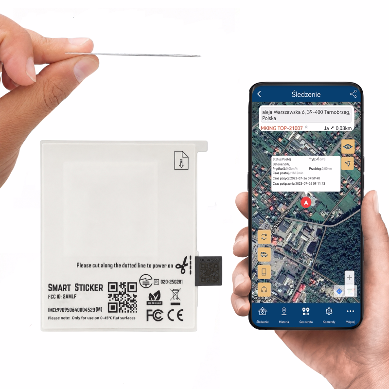 Lokalizator w formie naklejki Bluetooth MKING STICKER  - do 40 dni pracy