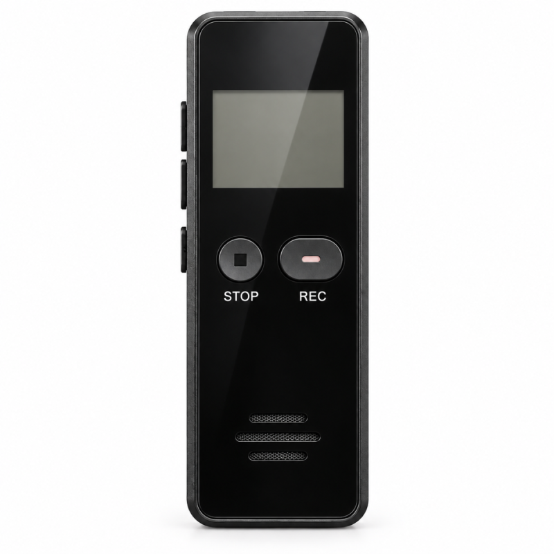 012 - Dyktafon cyfrowy 32GB z wyświetlaczem LCD, aktywacją głosem VOR, USB-C, WAV MP3