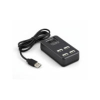 047- 4 portowy hub  ładowarka USB, hub USB (czarny)