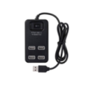 047- 4 portowy hub  ładowarka USB, hub USB (czarny)